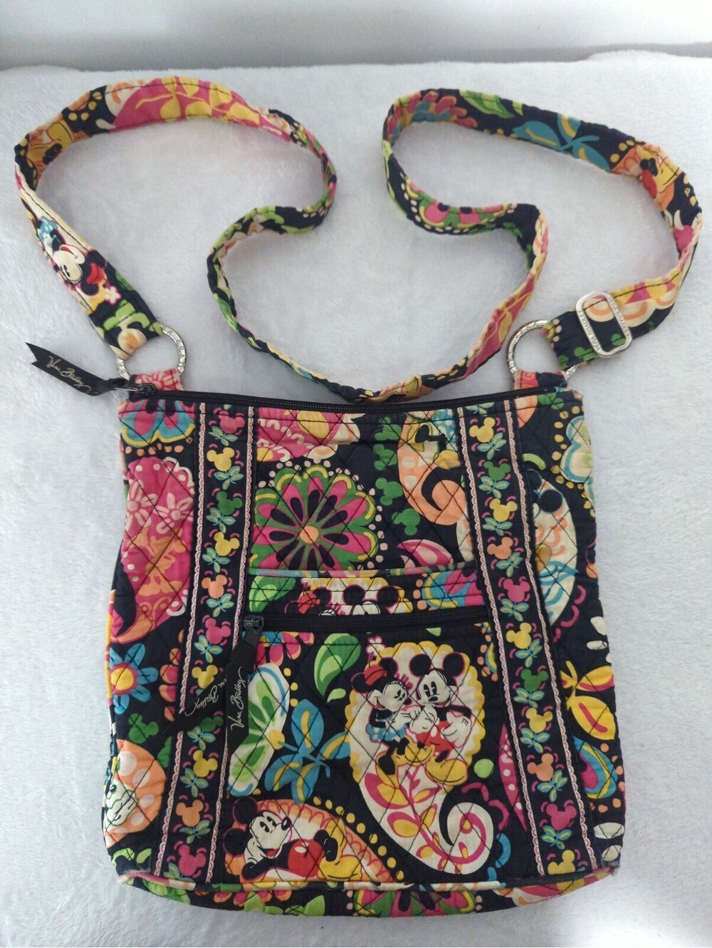 Vera Bradley Disney Parks Authentic Original Quilted Crossbody Bag Mickey Minnie